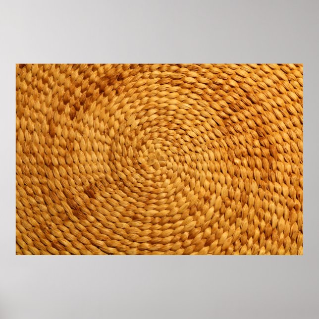 Póster textura marrón de fondo de fibra tejida (Frente)