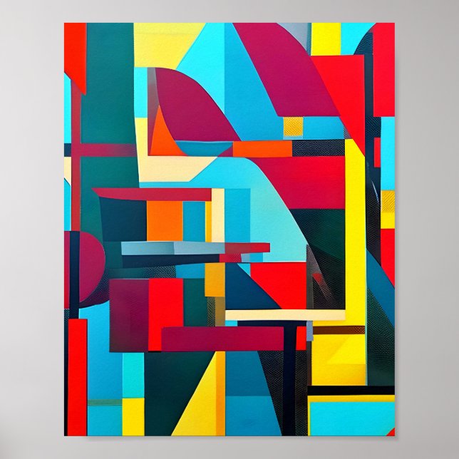 Póster Textura Resumen Formas geométricas (Frente)