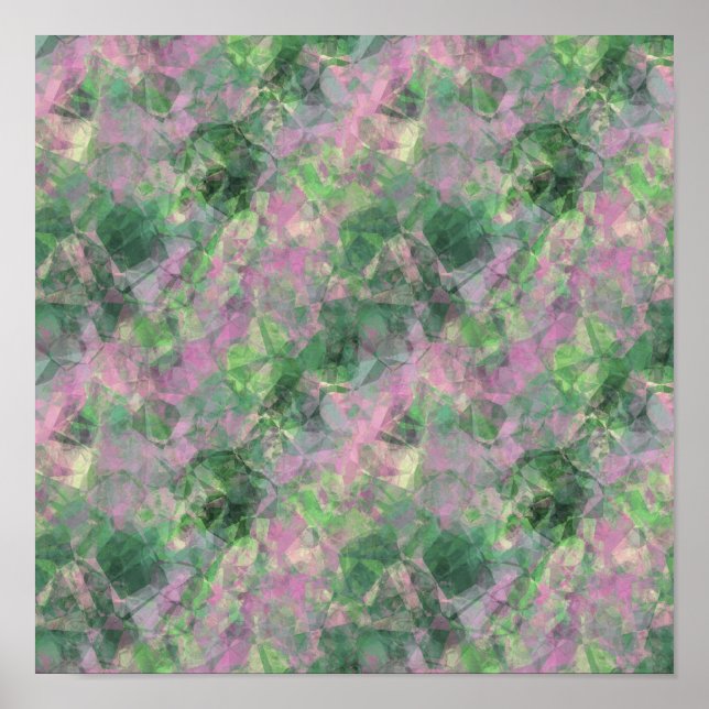 Póster Textura verde primavera arrugada (Frente)