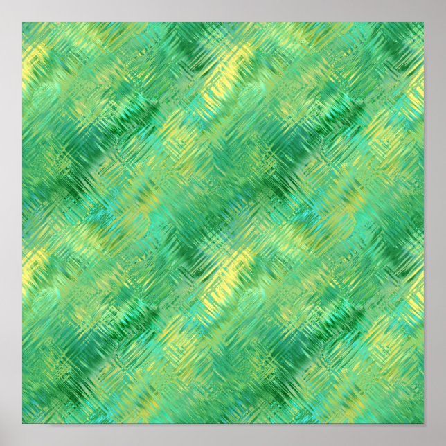 Póster Textura vidriosa verde esmeralda (Frente)