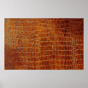 Póster Textura vieja de cuero animal marrón