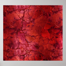 Póster Texturados, grietas, vanos en rojo profundo