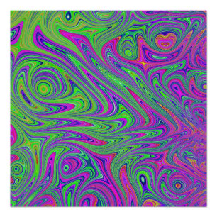 Póster texturas psicodélicas