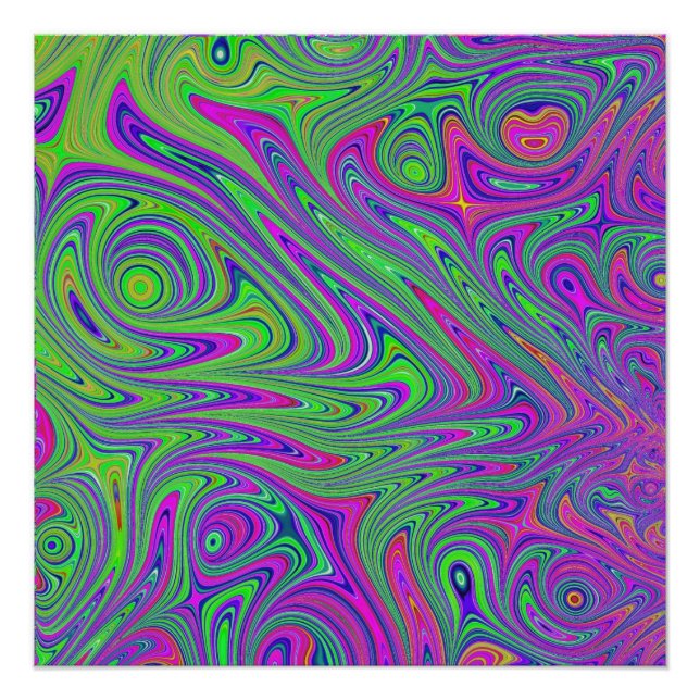 Póster texturas psicodélicas (Anverso)