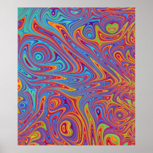 Póster texturas psicodélicas
