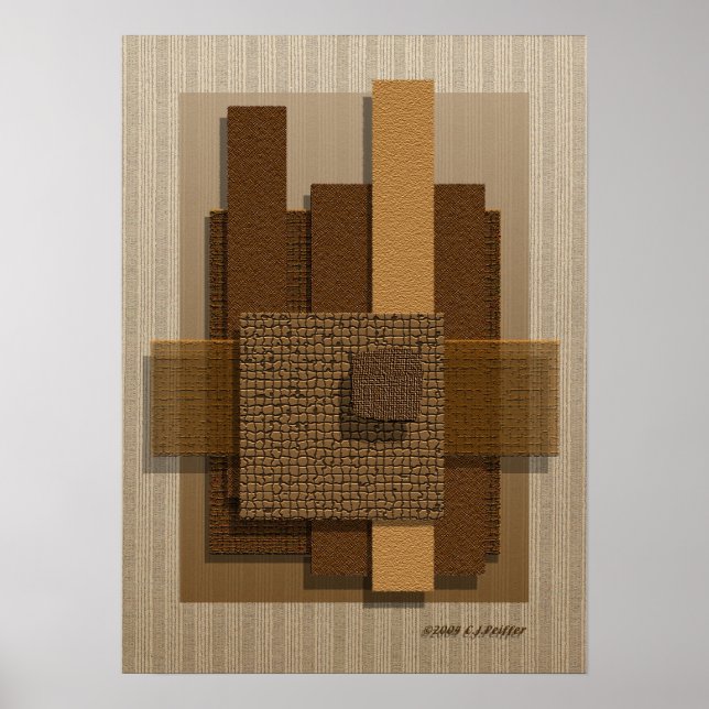 Póster 'Texturas y sombras neutrales' (Frente)