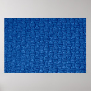 Póster Texture knitting. Blue pullover. Pattern fabric ma