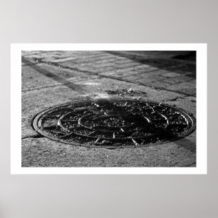 Póster Texture Study of Night-time Sightwalk