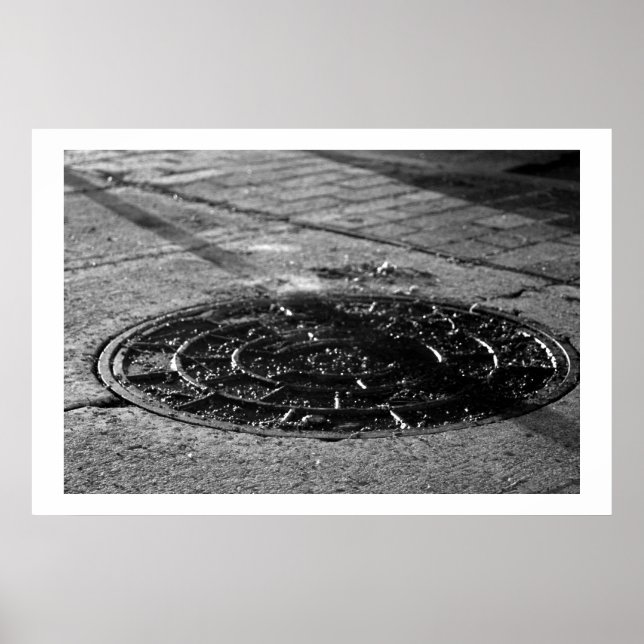 Póster Texture Study of Night-time Sightwalk (Frente)