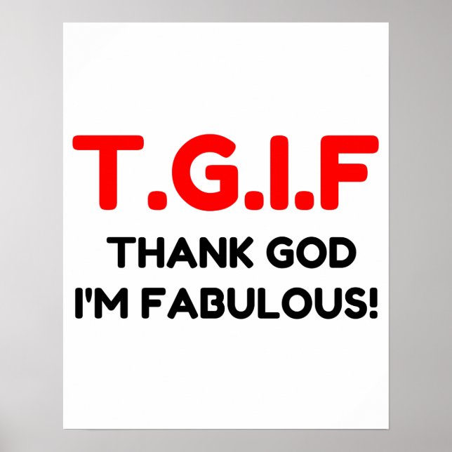 PÓSTER TGIF FABULOUS (Frente)