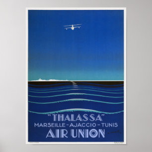 Póster Thalassa France Vintage Travel Poster 1927
