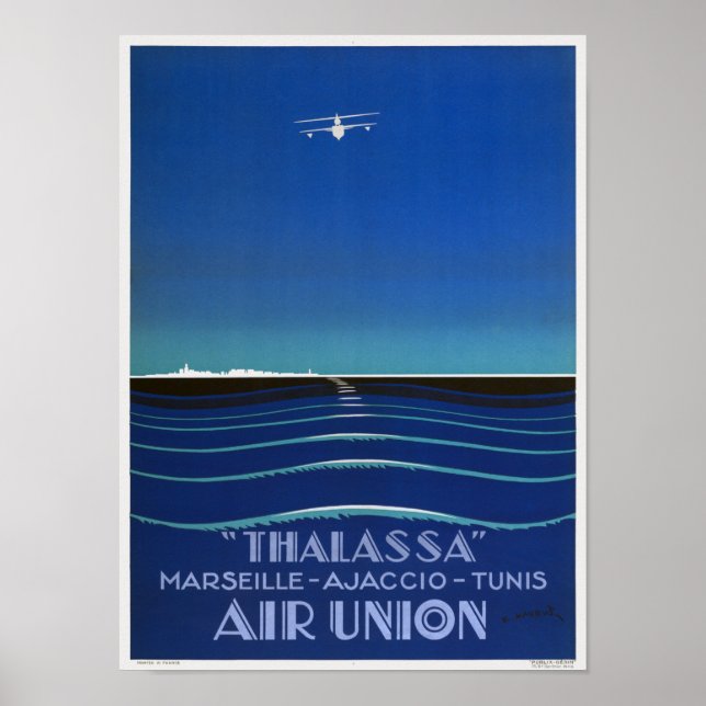 Póster Thalassa France Vintage Travel Poster 1927 (Frente)