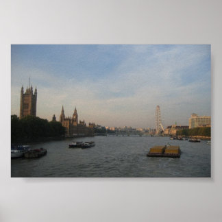 Póster Thames River, Londres, octubre de 2005