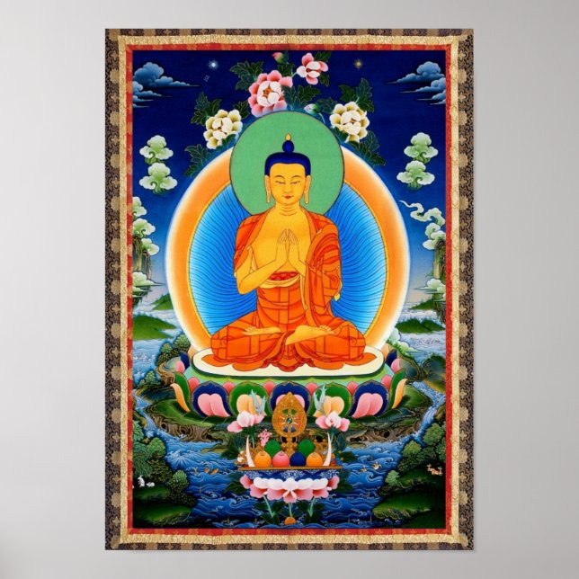 Póster Thangka Prabhutaratna Buddha (Frente)
