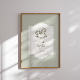 Póster Thank Heaven for Little Boys Wall Art