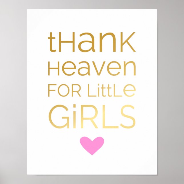 Póster Thank Heaven For Little Girls - Pink - Poster (Frente)