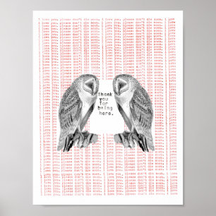 Póster thank you for being here