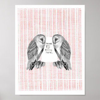 Póster thank you for being here