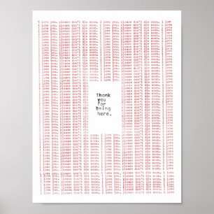 Póster thank you for being here