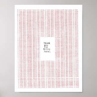 Póster thank you for being here