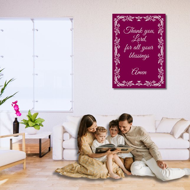 Póster Thank You Lord Blessings Prayer Custom Burgundy  (Subido por el creador)