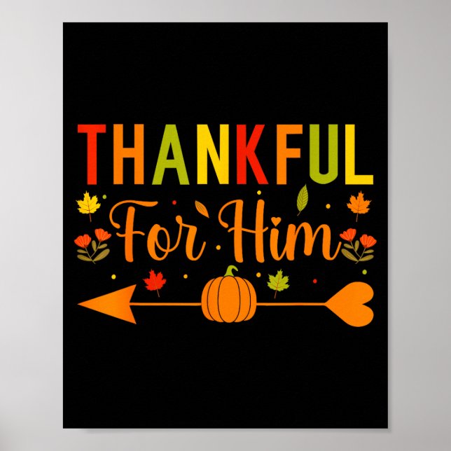 Póster Thankful For Him Couples Fall Matching Couple Than (Frente)