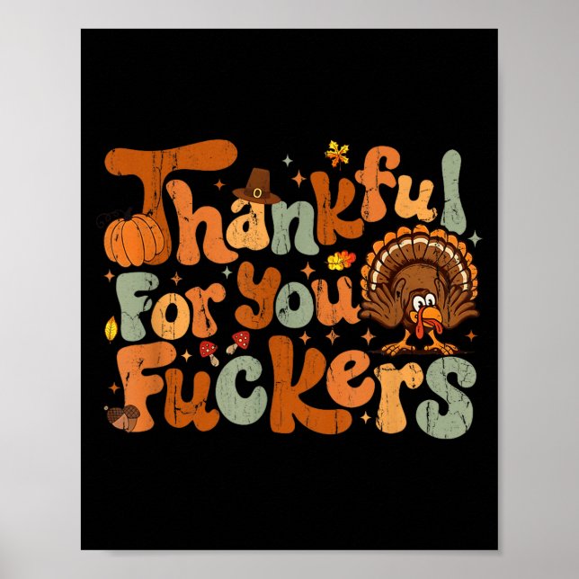 Póster Thankful For You Forers, Funny Thanksgiving  (Frente)