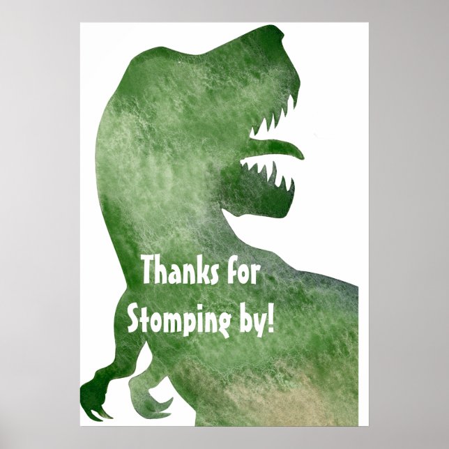 Póster Thanks for Stomping By - DIno Party Poster (Frente)