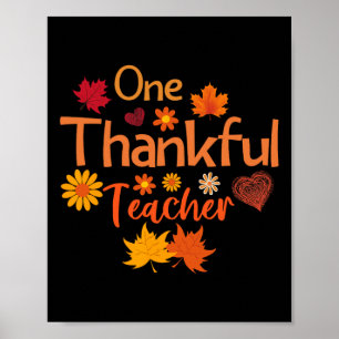 Póster Thanksgivi, Profesora De Agradecimientos Por Las M