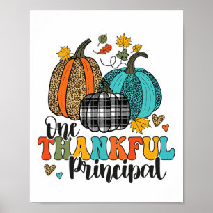 Póster Thanksgivin: Las calabazas de una escuela principa