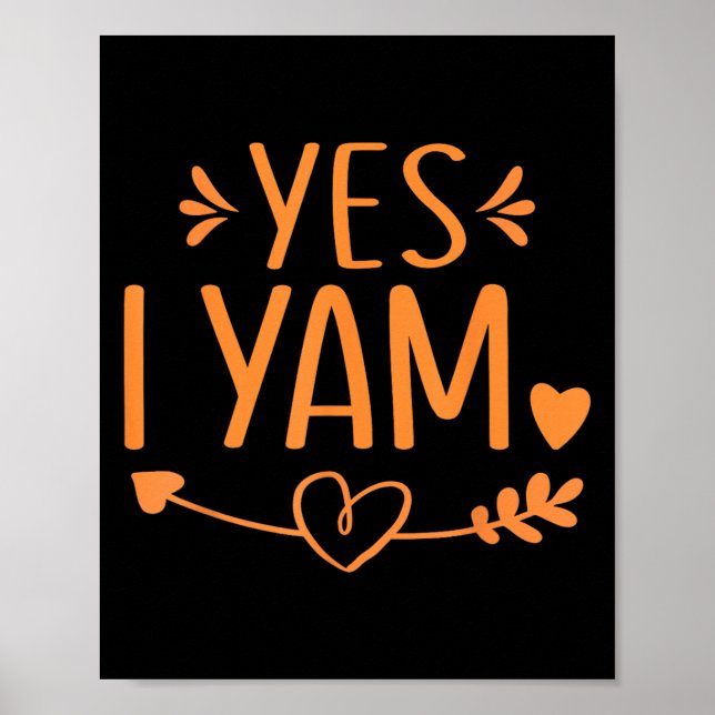 Póster Thanksgiving Matching Couples Outfit Sweet Tato Ye (Frente)