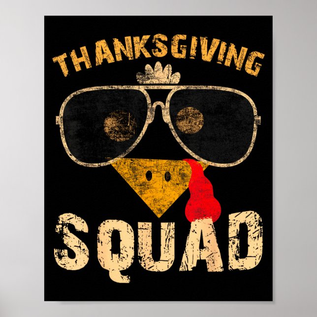 Póster Thanksgiving Squad Turkey Day Fall Matching Women  (Frente)