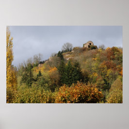 Póster Thann en otoño, Alsacia, Francia
