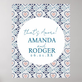 Póster That’s Amore Italian Tiles and Hearts