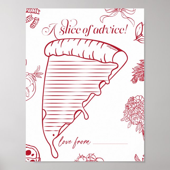 Póster That's Amore Bridal Shower un consejo (Frente)