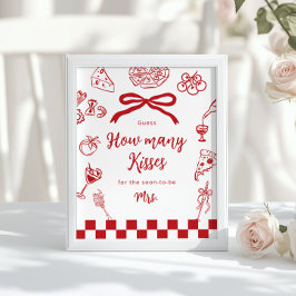 Póster That's Amore How many kisses Italian theme