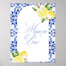 Póster That's Amore Limón Italiano Azul Invitación para D