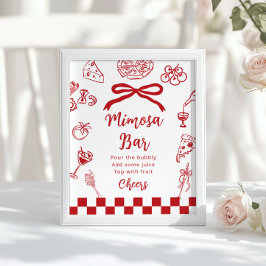 Póster That's Amore Mimosa bar Bubbly bar Italian theme