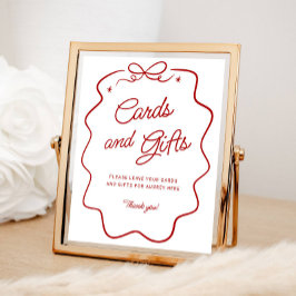 Póster That's Amore Red Doodle Cards and Gifts Display Po