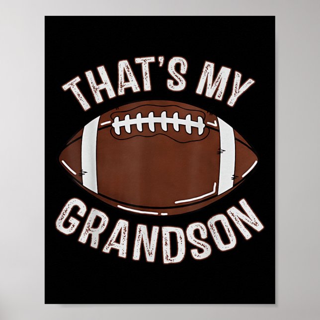 Póster That's My Grandson Football Grandma Granddad Famil (Frente)
