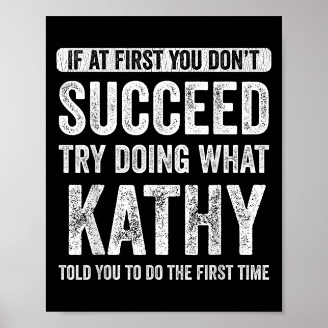 Póster That's My Name Co. Kathy Women's Black Modern Lett (Frente)