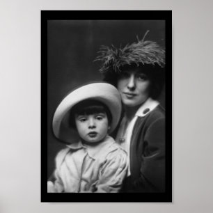 Póster Thaw, Evelyn Nesbitt e hijo de Arnold Genthe, 1913