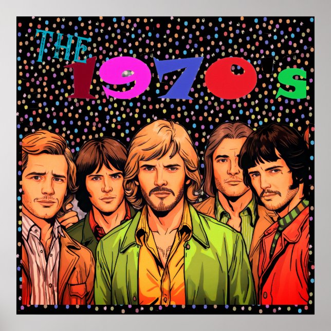 Póster The 1970's Retro Vibe 24x24" Wall Poster (Frente)