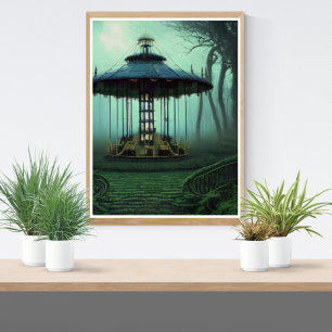 Póster The Abandoned Carousel Digital Art Poster