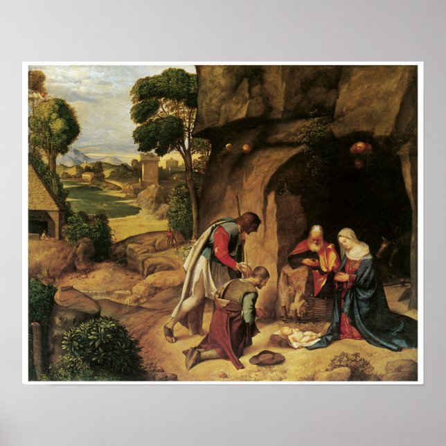 Póster The Adoration of the Shepherds, Giorgione (Frente)