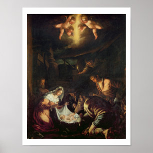 Póster The Adoration of the Shepherds (oil on canvas)