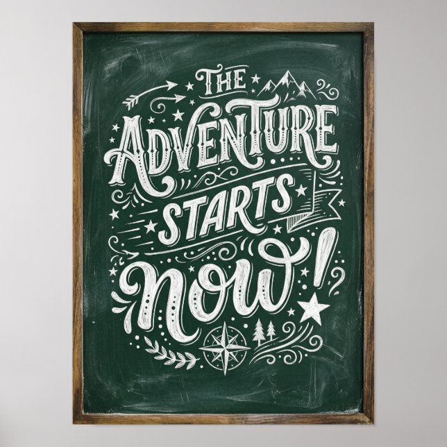 Póster the adventure start now (Frente)