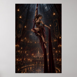 Póster The Aerialist Gothic Circus Fine Art Poster