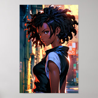 Póster  The Afro Heroine Manga Poster Affiche