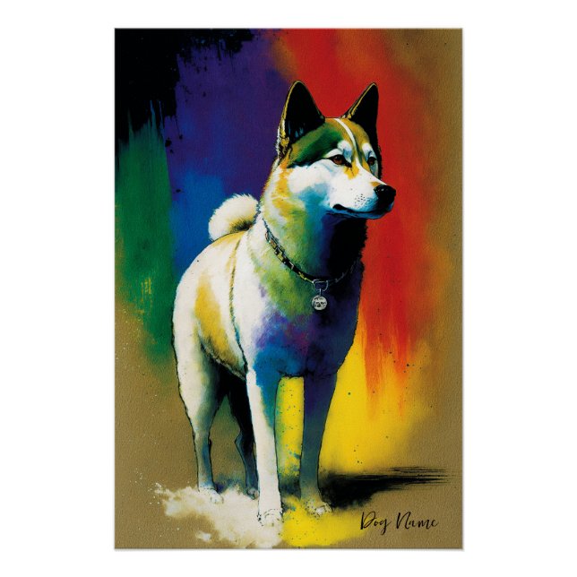 Póster The Akita Dog - Composition 009 (Anverso)